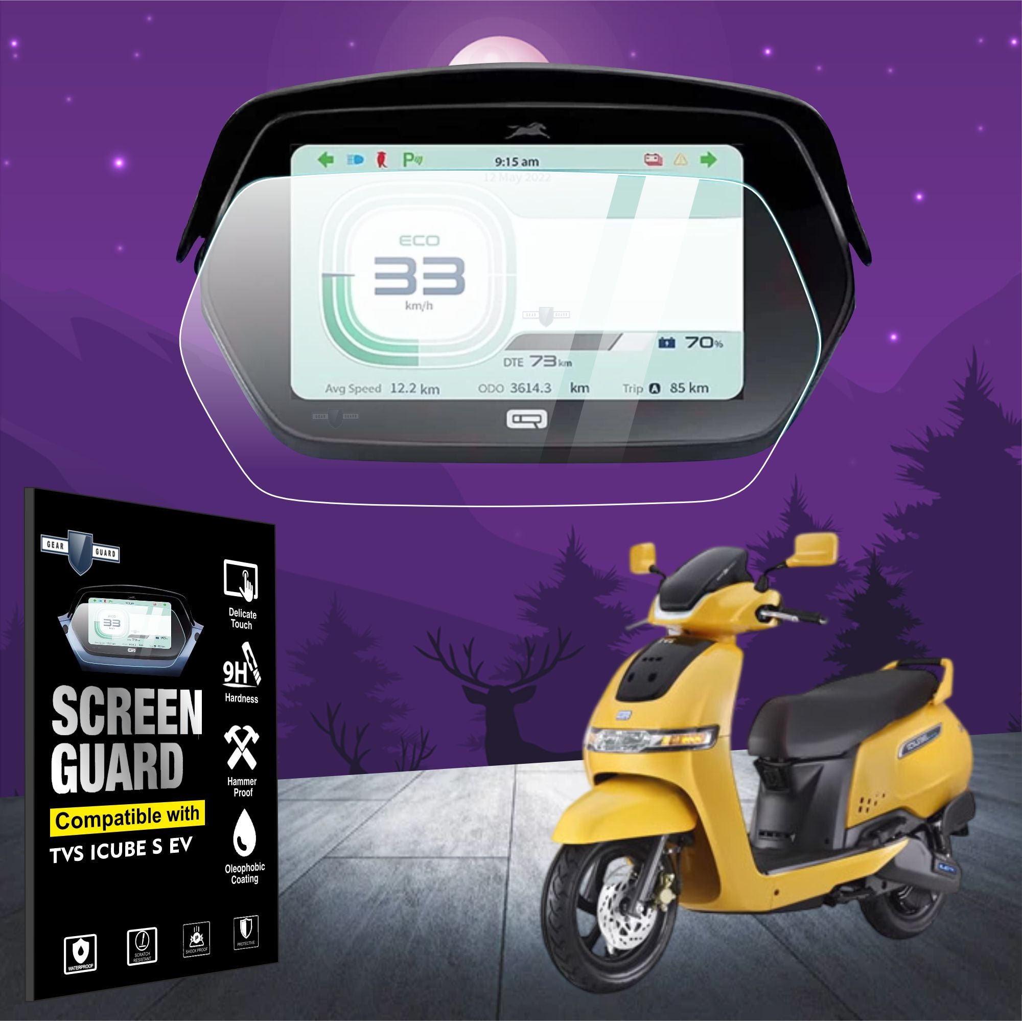 TVS iCube S EV Screen Protector