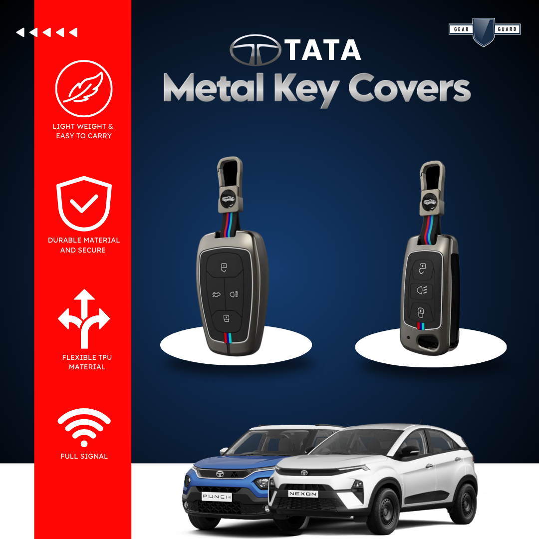 Car Metal Shape Key Cover For Tata Cars