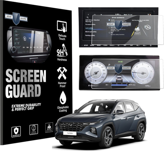 Screen Guard Protector Infotainment system touch screen navigation Tempered Glass  hyundai tucson 2023