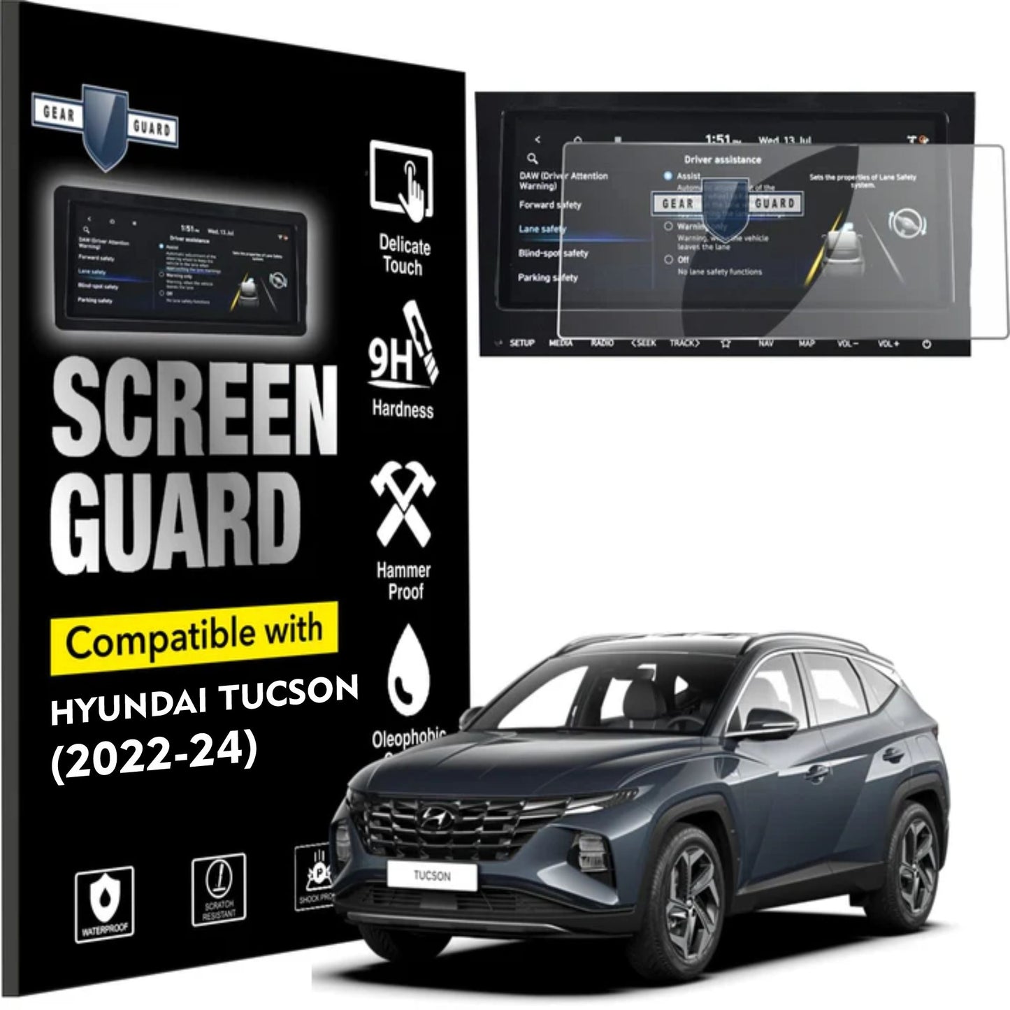 Hyundai Tucson Infotainment System Screen Guard [2022-2024]