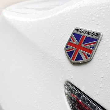 3D United Kingdom Logo Car Badge Emblem | 5cm x 5cm | All Vehicle Exterior Decorative Logo, Self-Adhesive