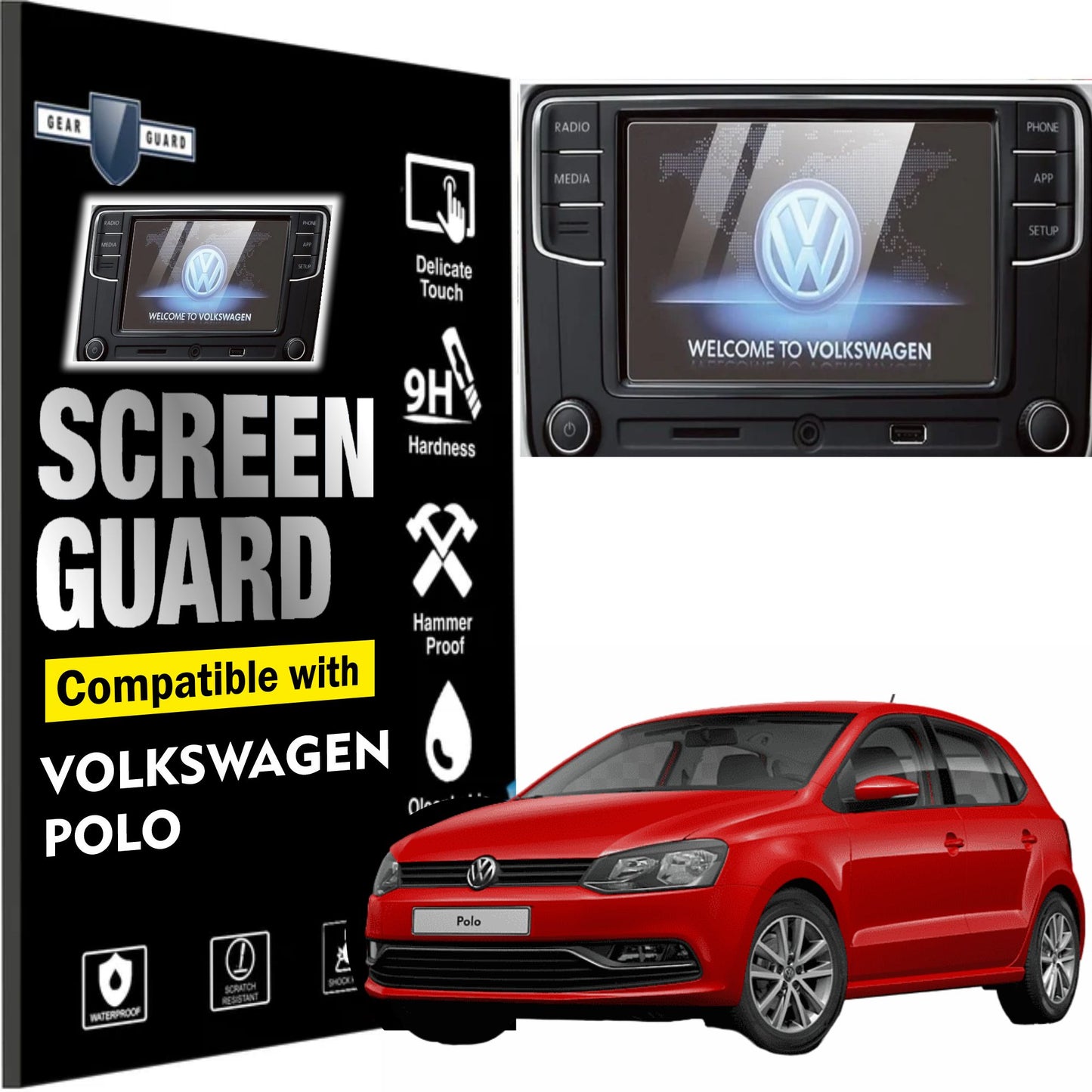 Volkswagen Polo accessories touch screen guard