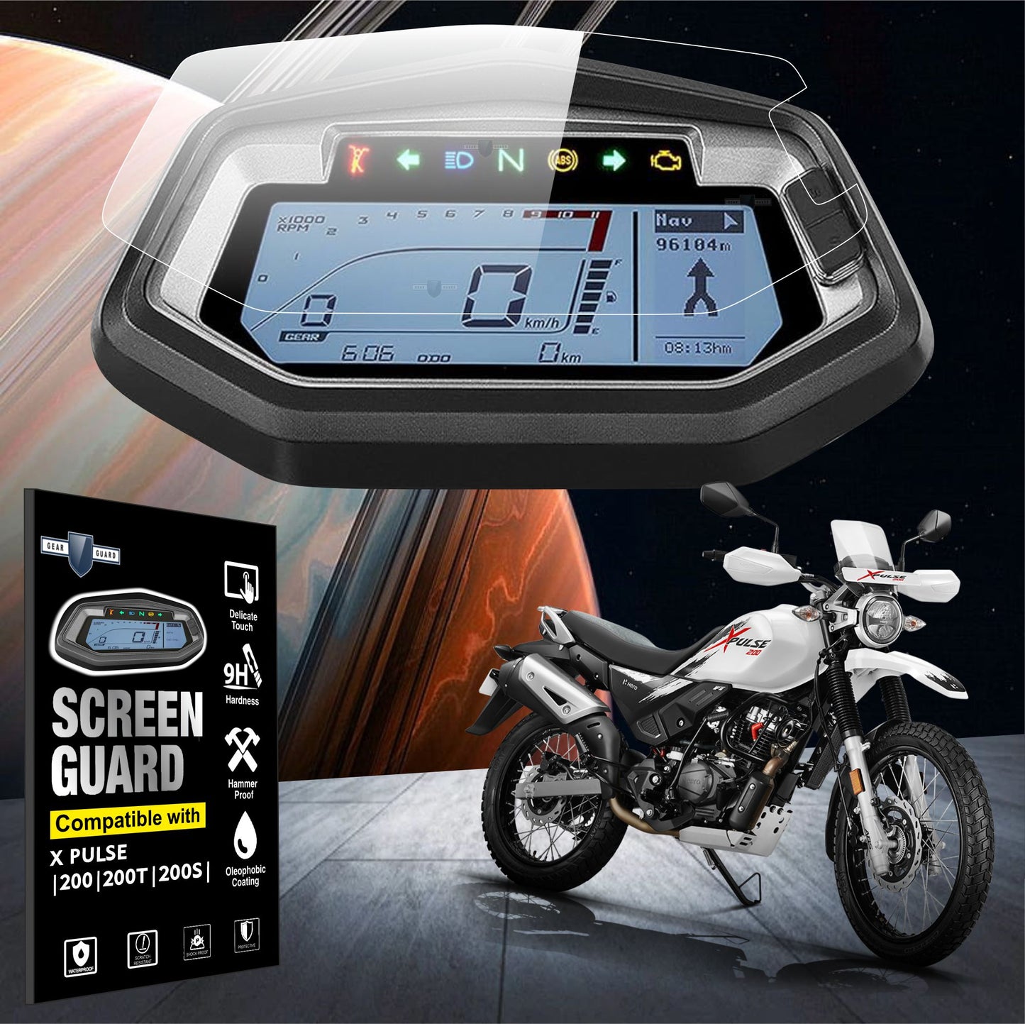 Hero X Pulse 200, 200T, 200S Bike Accessories Screen guard