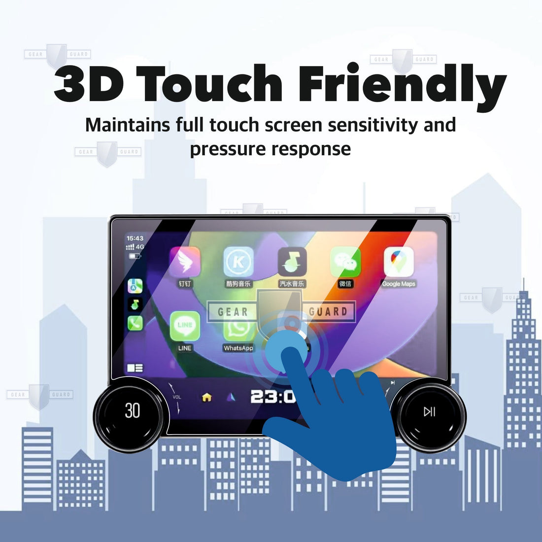 Aftermarket Android Diamond 10.1 Inch 2K Infotainment System Touch Screen Guard - M10C_AFTERMARKET