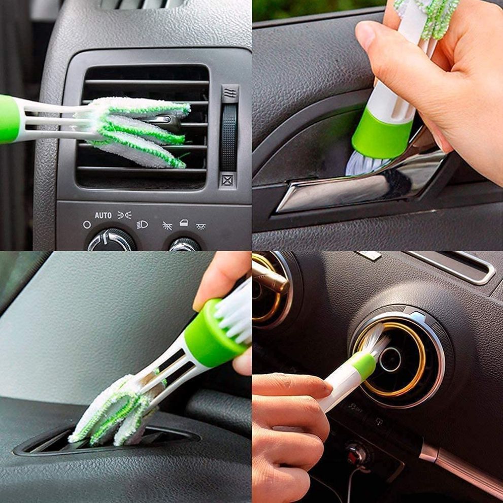 All - in - One Car Cleaning Kit AC Vent Brush, Microfiber Cloth & Detailing Brush, Interior & Exterior - CLEANINGKIT_B