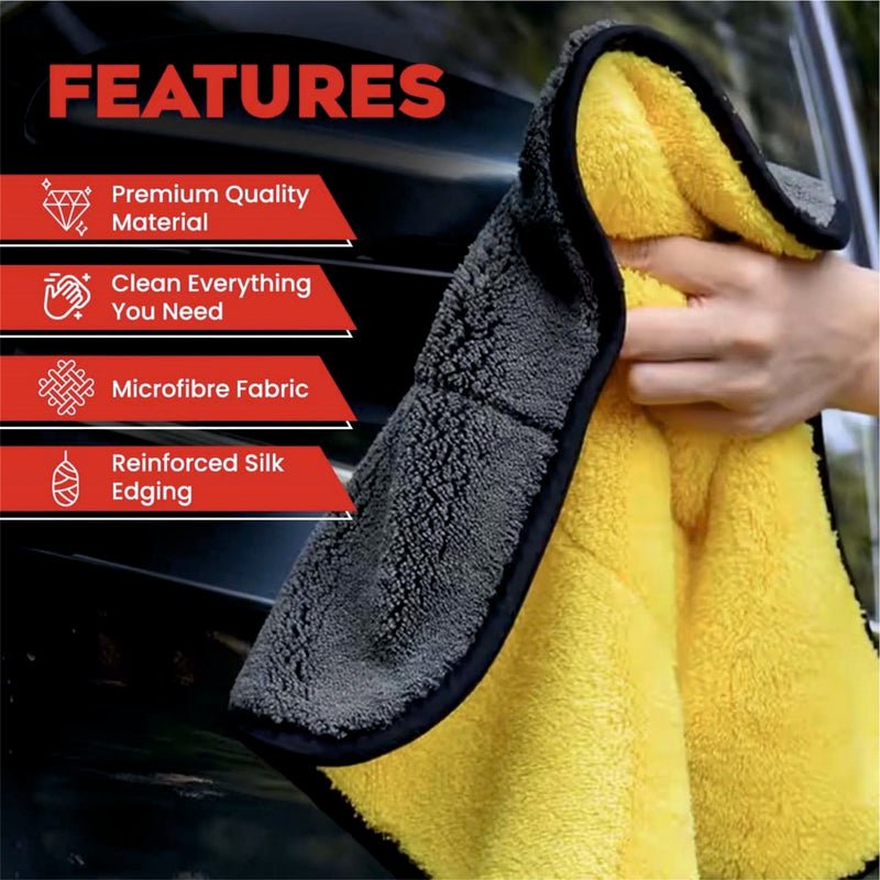 All - in - One Car Cleaning Kit AC Vent Brush, Microfiber Cloth & Detailing Brush, Interior & Exterior - CLEANINGKIT_B