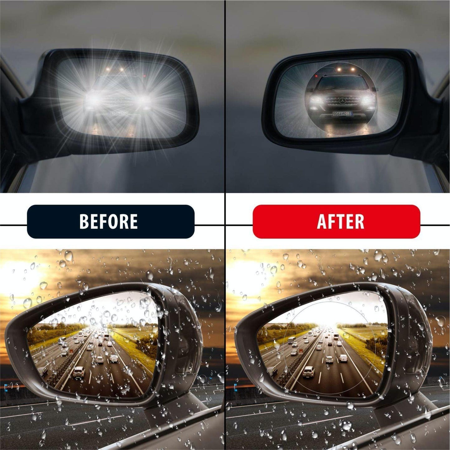 Anti - Fog Film For Car Rear View Mirror ( Anti-water Rainproof film) -VS_2MIRROR