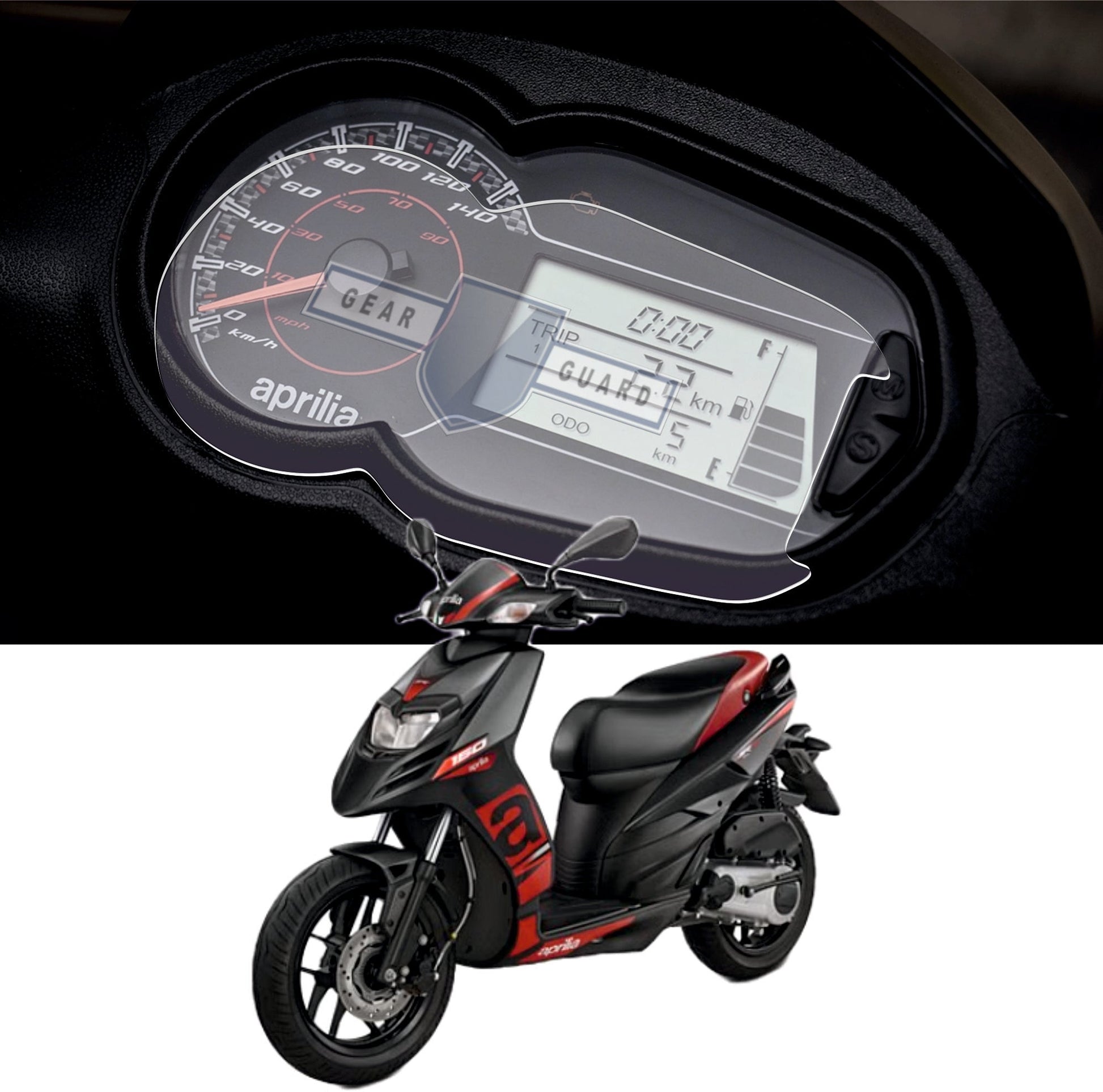 Aprilia SR 150 Plus Scooter Accessories Instrument Cluster Screen Guard -APRILIA_SR_150PLUS-2