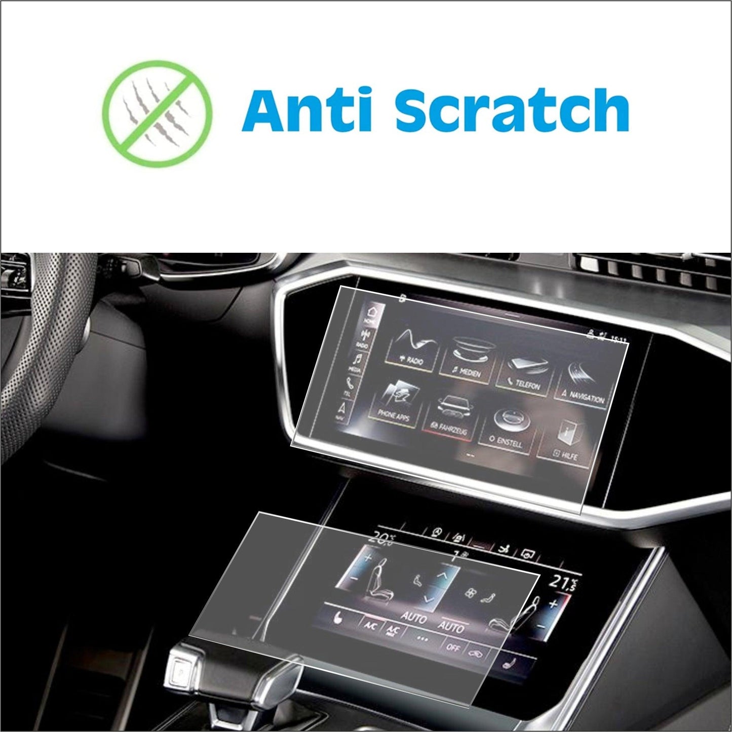 Audi A6 Accessories Touch Screen Guard -AUDI_A6_Q8_MATTE