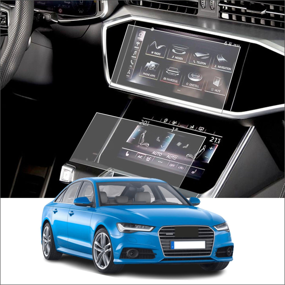 Audi A6 Accessories Touch Screen Guard -AUDI_A6_Q7_GLOSSY