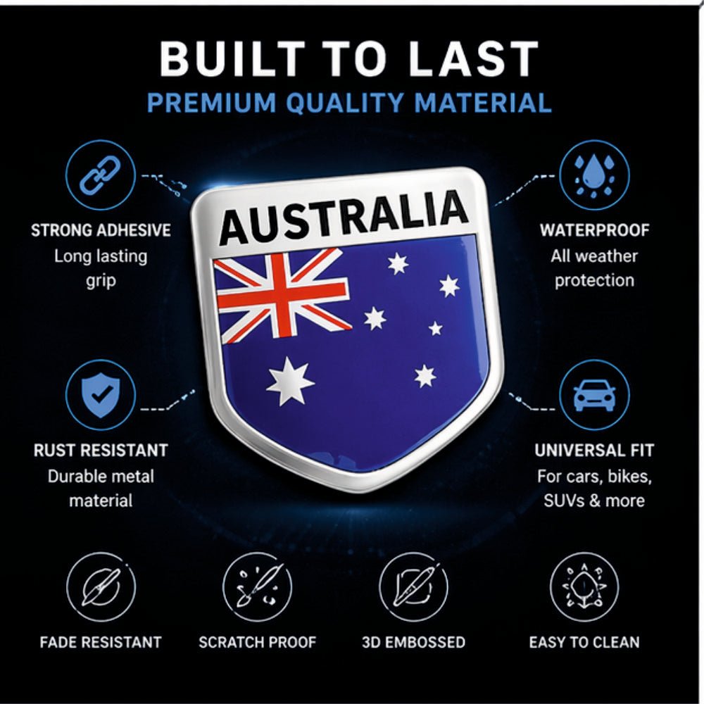 Australia Flag 3D Metal Sticker - STICKER_ASUSTRALIA_FLAG