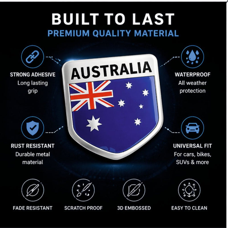 Australia Flag 3D Metal Sticker - STICKER_ASUSTRALIA_FLAG