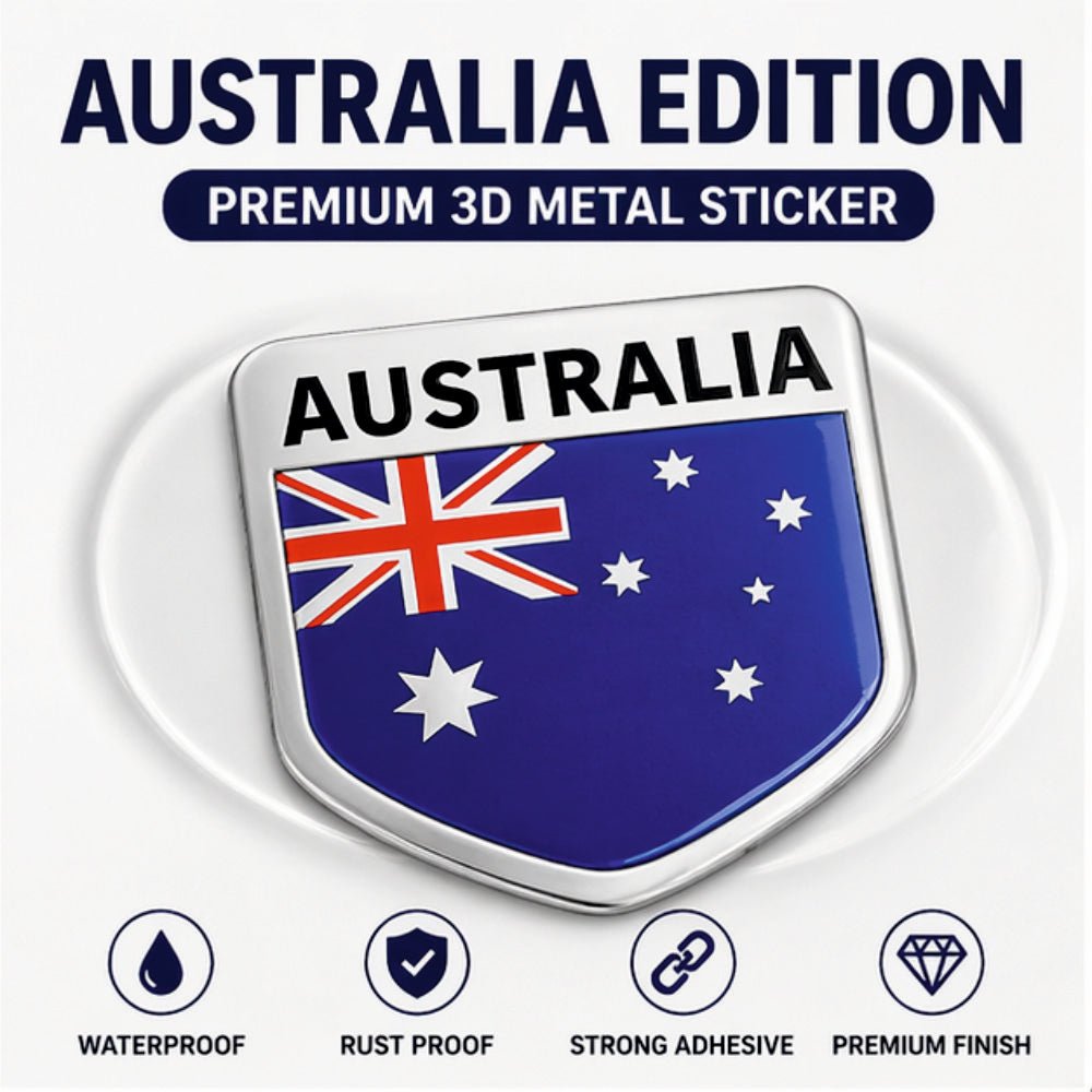 Australia Flag 3D Metal Sticker - STICKER_ASUSTRALIA_FLAG