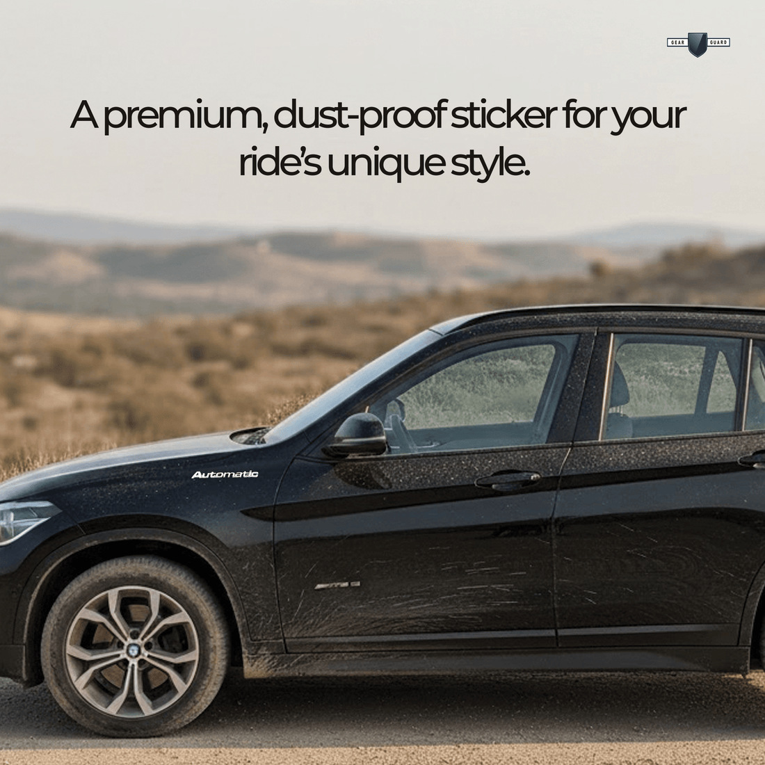 Automatic 3D Logo Car Badge Emblem | 8cm x 3cm | All Vehicle Exterior Decorative Logo, Self - Adhesive - STICKER_AUTOMATIC-D3