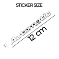 Automatic 3D Logo Car Badge Emblem | 8cm x 3cm | All Vehicle Exterior Decorative Logo, Self - Adhesive - STICKER_AUTOMATIC-D3