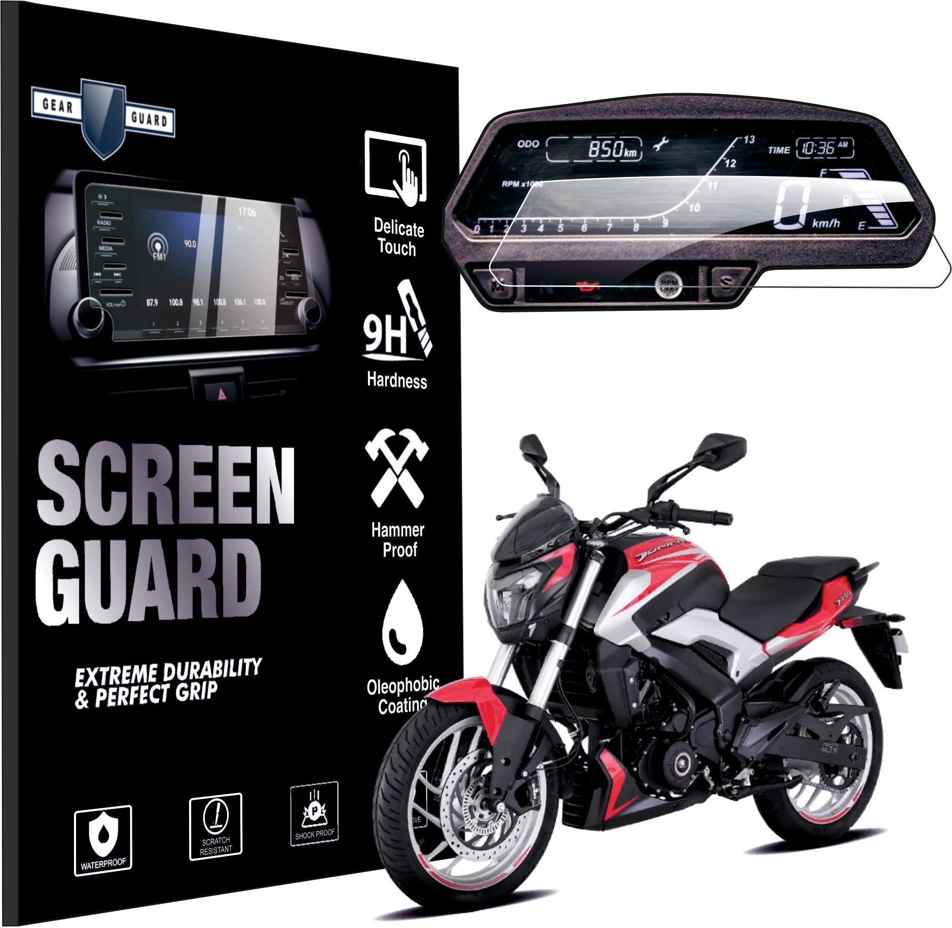 Bajaj Dominar 250 400 Accessories Touch Screen Guard