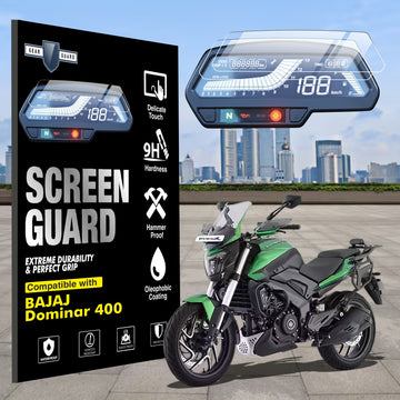 [2 Pack] Bajaj Dominar 400 TFT Instrument Cluster Digital Speed Meter Screen Protector [2016-2024]
