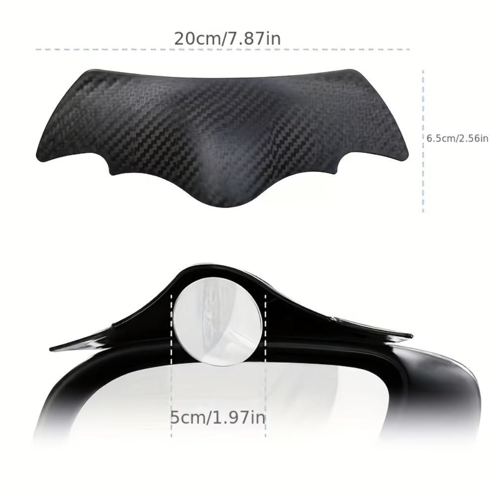 Batman Style Car Mirror Rain Guard with Convex Mirror (Pack of 2) - EYEBROW_BATMAN