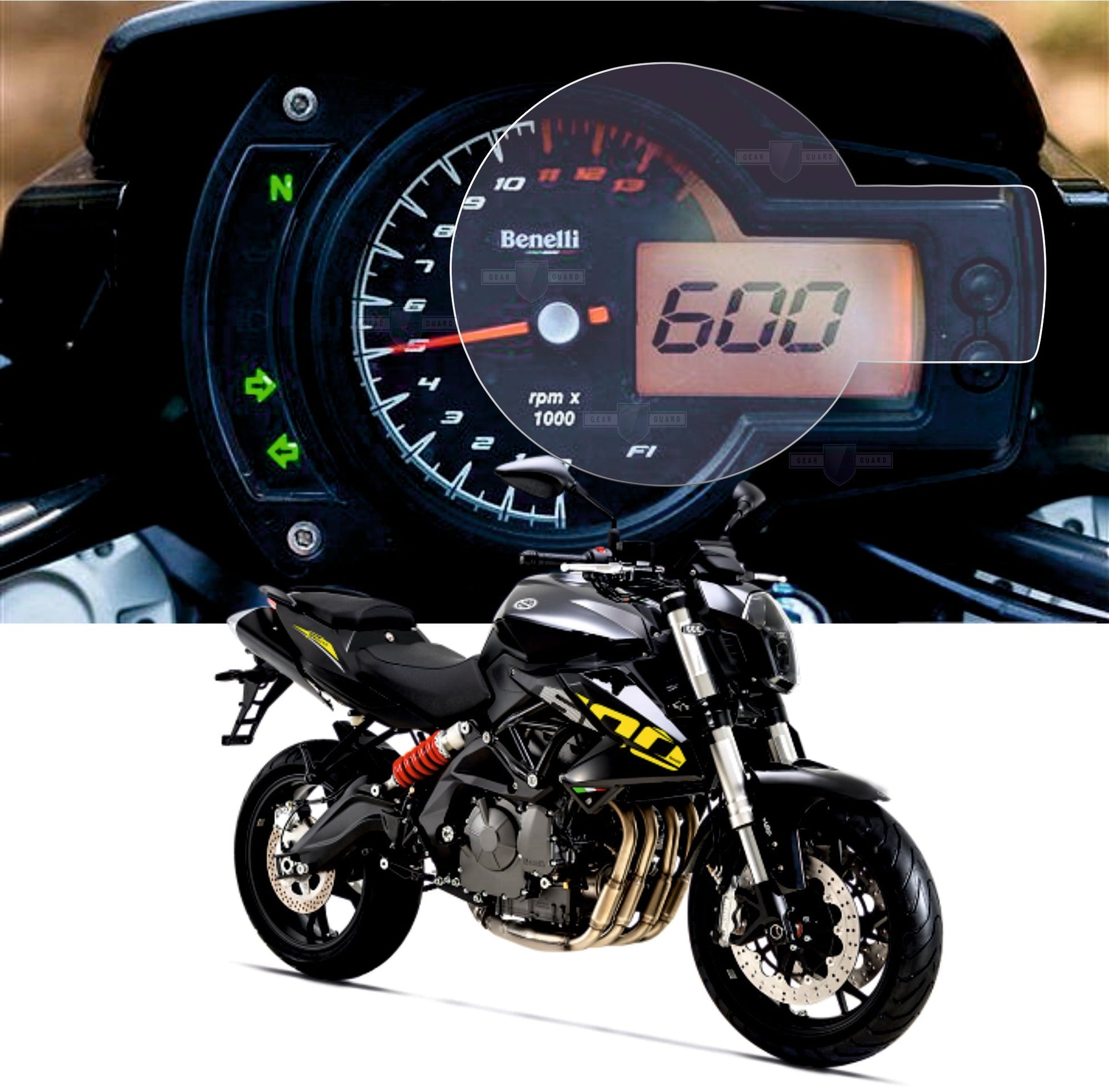Beneli 600i Bike Accessories Instrument Cluster Screen Guard - BENELI-600I-2