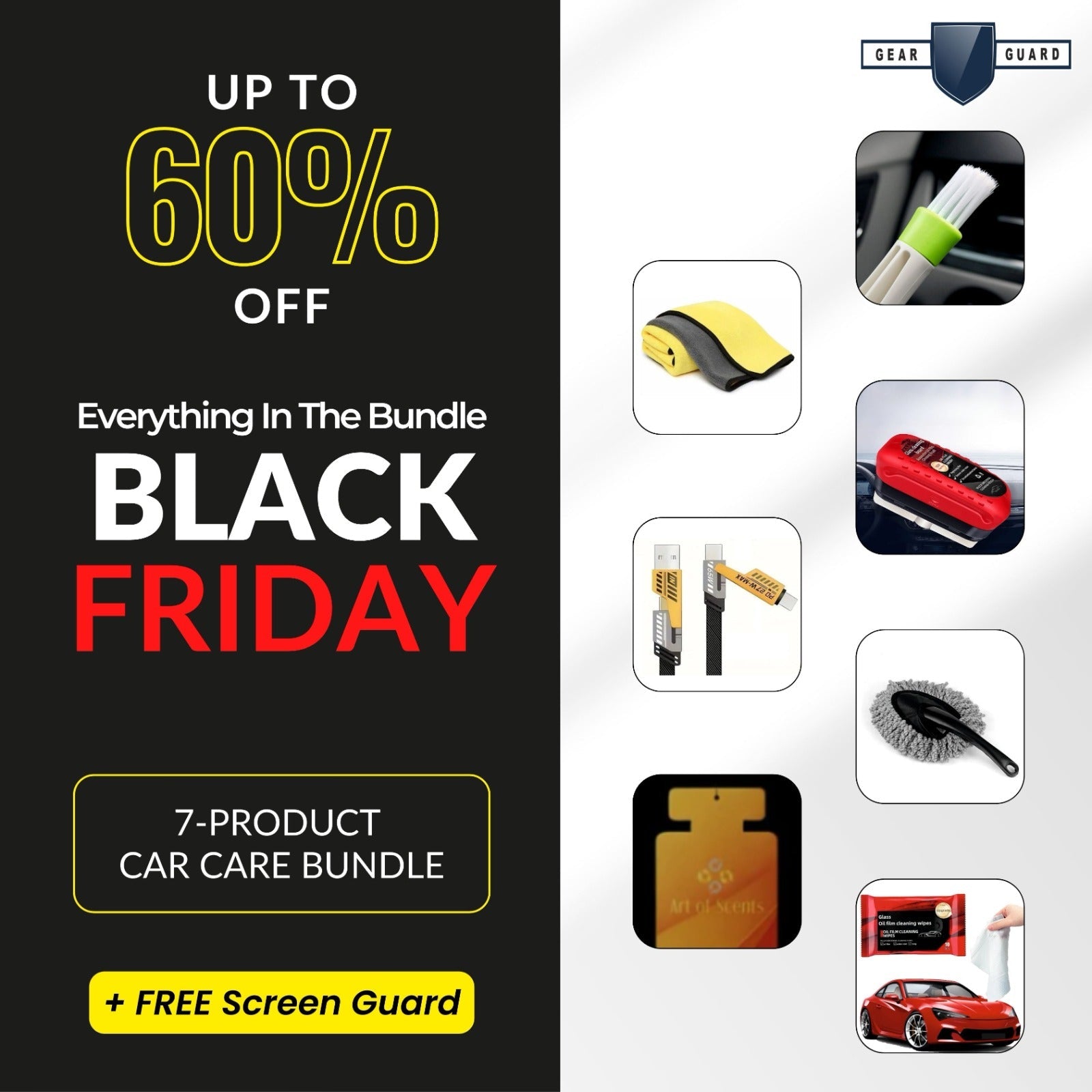 Black Friday Deal: Clean, Charge, Protect — Free Infotainment Screen Guard - FRIDAY_25