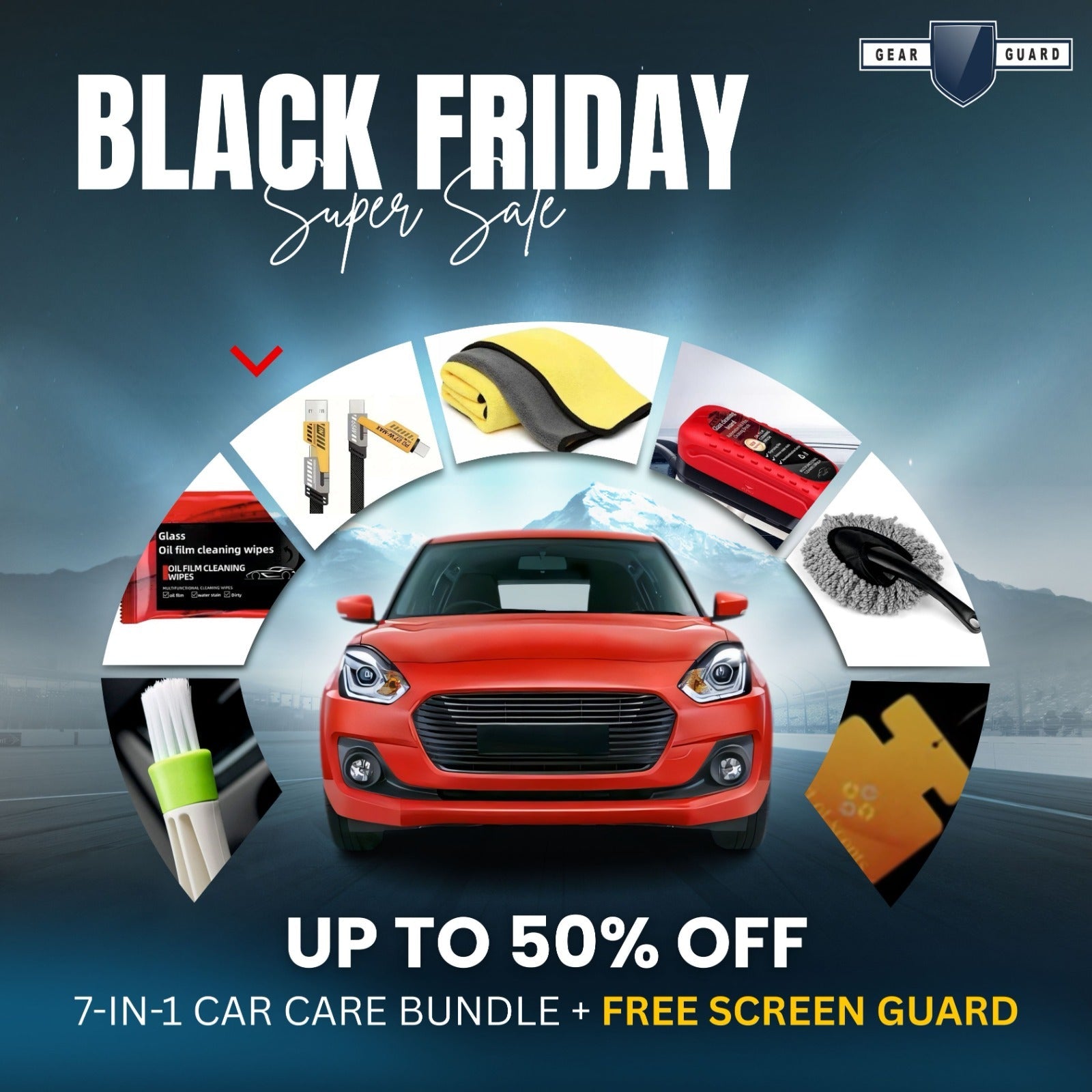 Black Friday Deal: Clean, Charge, Protect — Free Infotainment Screen Guard - FRIDAY_25