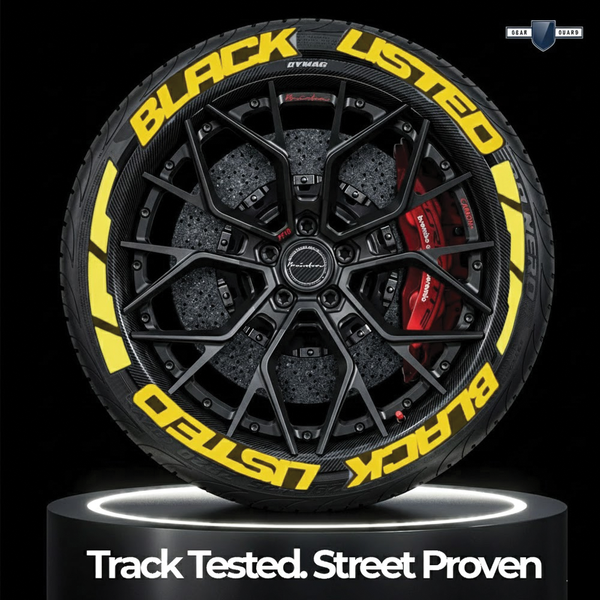 Permanent Tyre Sticker For All Cars & SUV - Black Listed