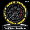 BLACKLISTED Permanent Tire Stickers Fit for All Cars & SUVs - T_STICKER_BLK_LISTED-YEL