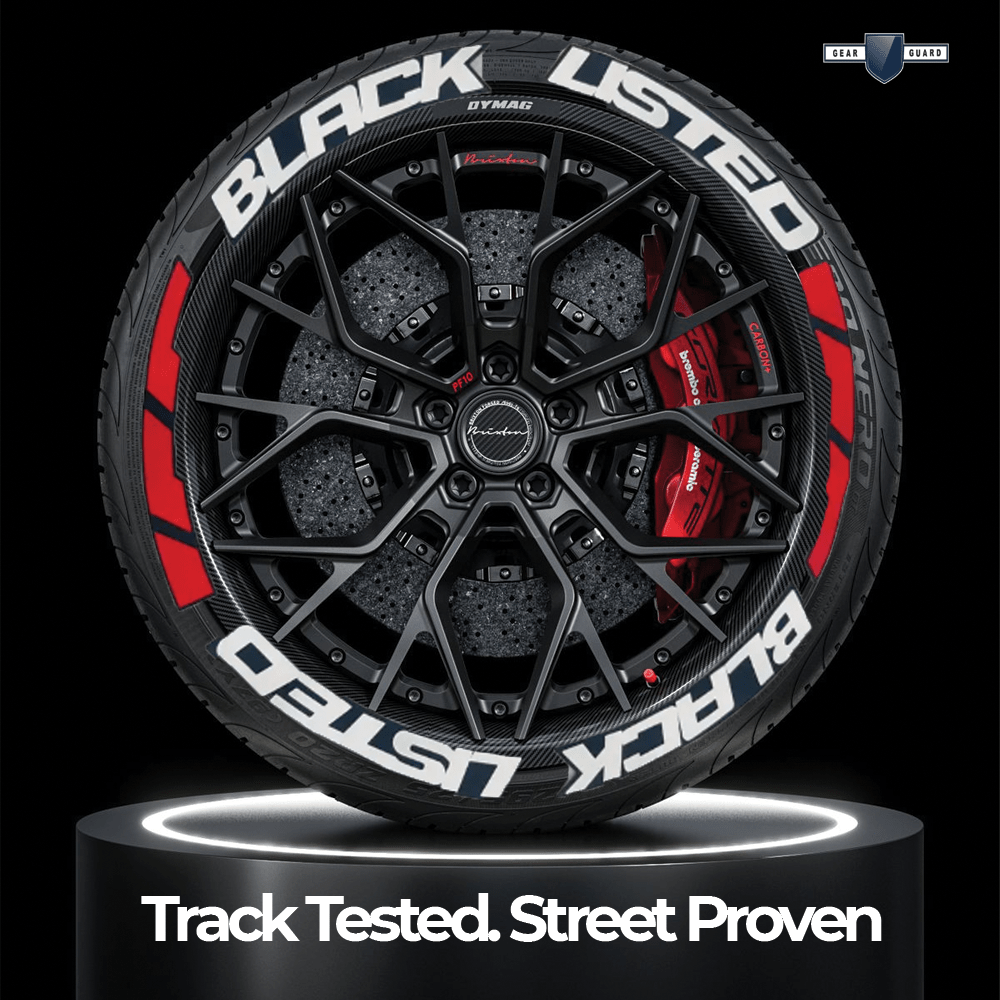BLACKLISTED Permanent Tire Stickers Fit for All Cars & SUVs - T_STICKER_BLK_LISTED