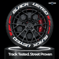 BLACKLISTED Permanent Tire Stickers Fit for All Cars & SUVs - T_STICKER_BLK_LISTED