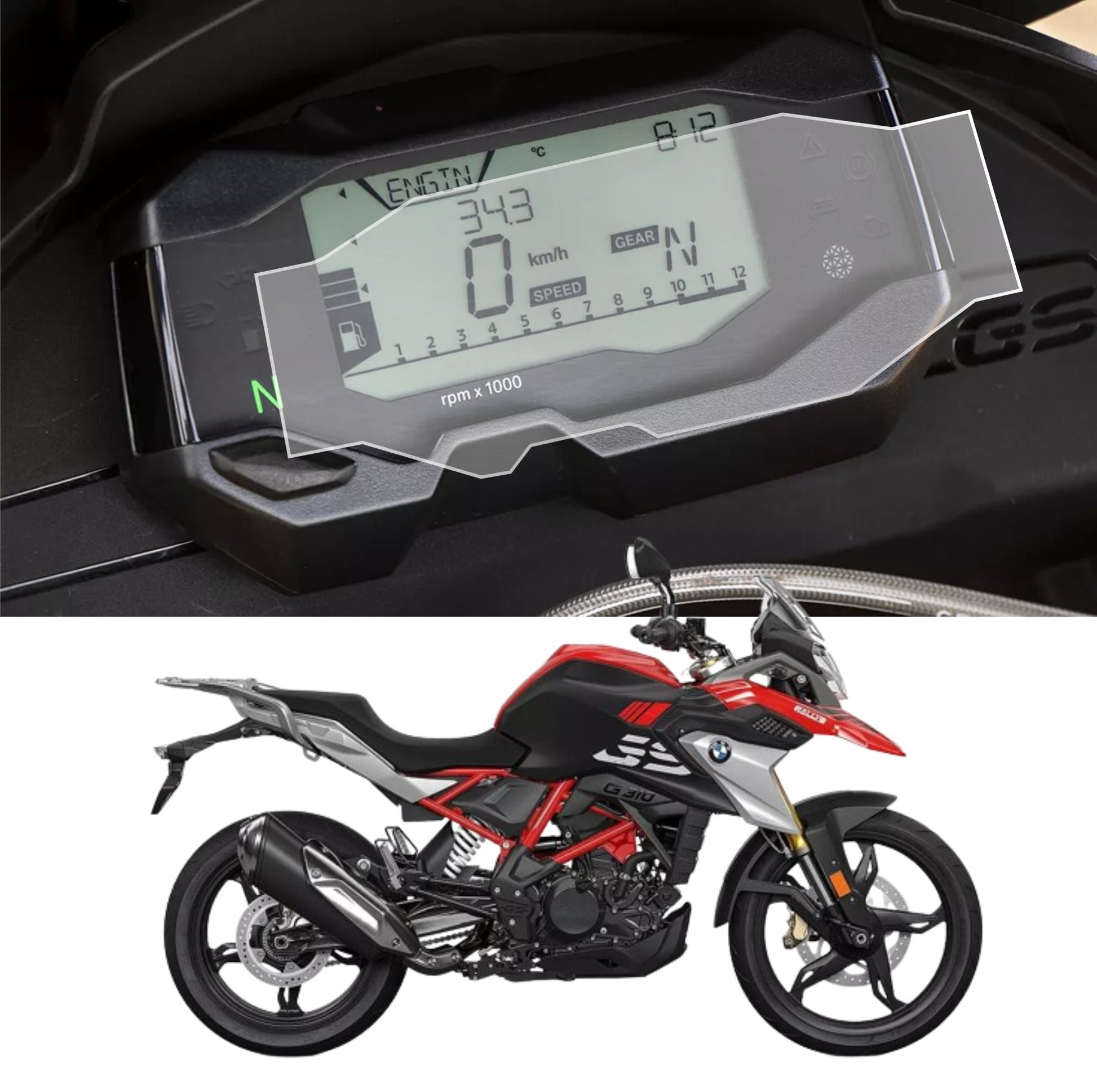 BMW G310 GS Bike Accessories Screen Guard - BMW_G310_M