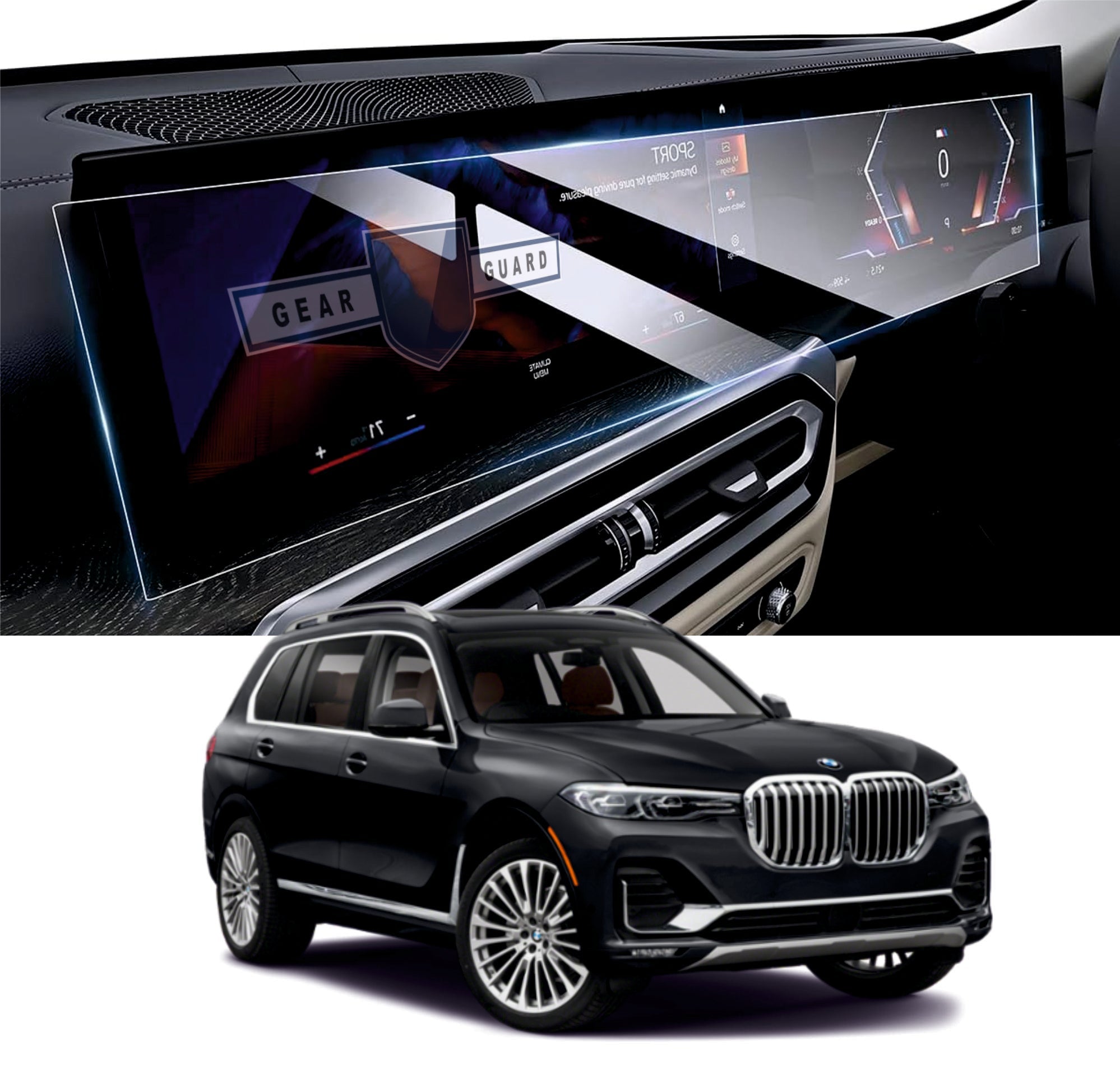 BMW X7 Full Touch Screen Infotainment System Screen Guard - CFC_BMW_X7