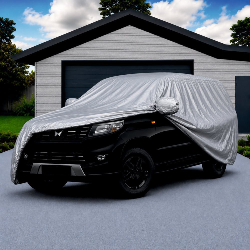 Camouflage Waterproof Car Body Cover for Mahindra Bolero Neo -COVER_BOLER_A7XL_SILVR