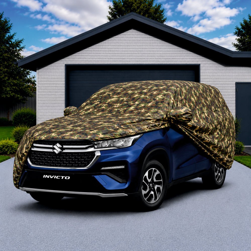 Camouflage Waterproof Car Body Cover for Maruti Suzuki Invicto -COVER_INVCT_A7XL_CAMO