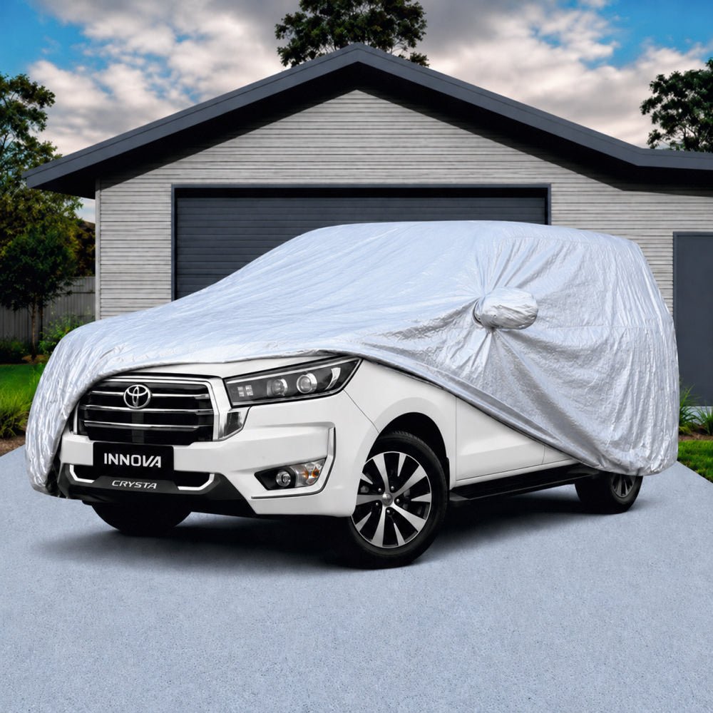 Camouflage Waterproof Car Body Cover for Toyota Crysta Z -COVER_CRYSTA_A7XL_SILVER