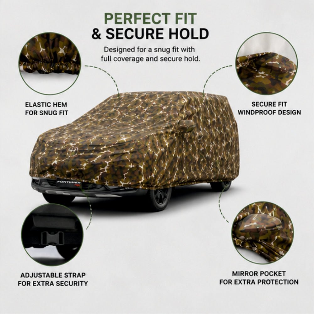 Camouflage Waterproof Car Body Cover for Toyota Crysta Z -COVER_CRYSTA_A7XL_CAMO