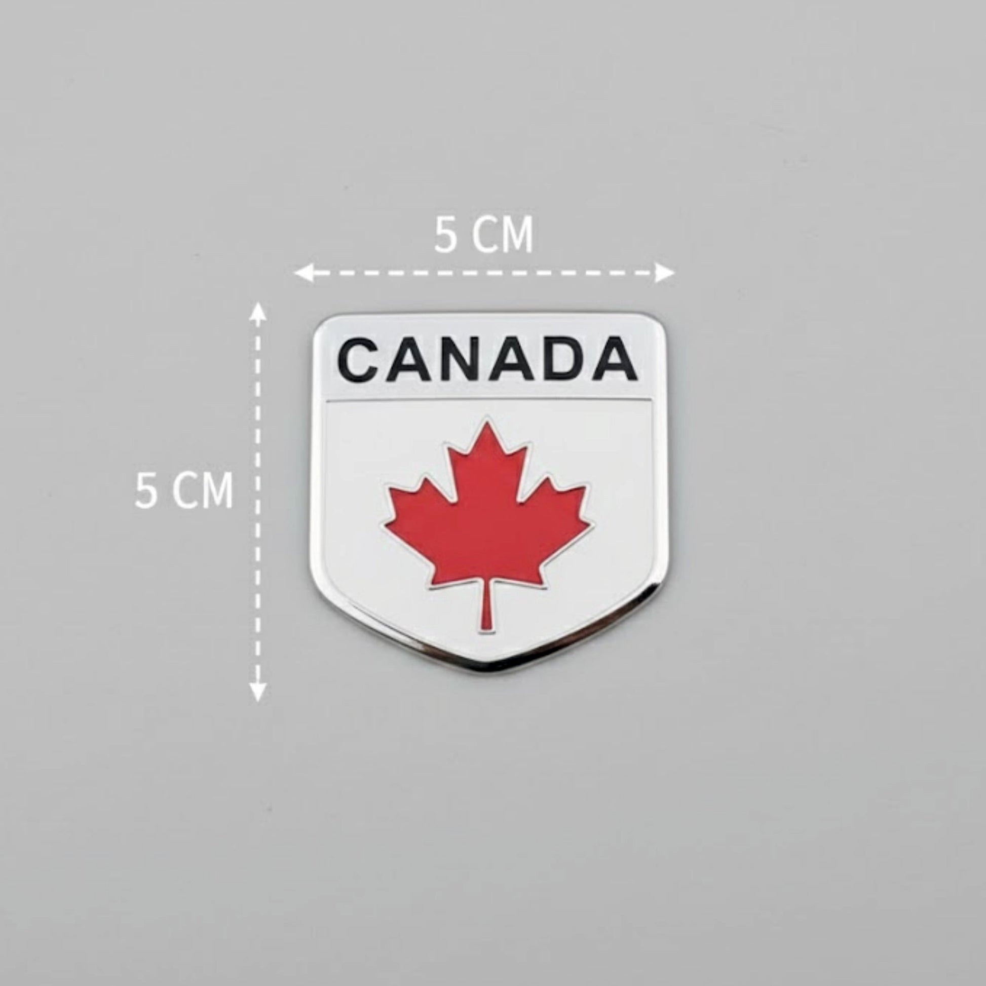 Canada Car Badge Emblem | 5cm x 5cm | All Vehicle Exterior Decorative Logo, Self - Adhesive - STICKER_CANADA_RED_L