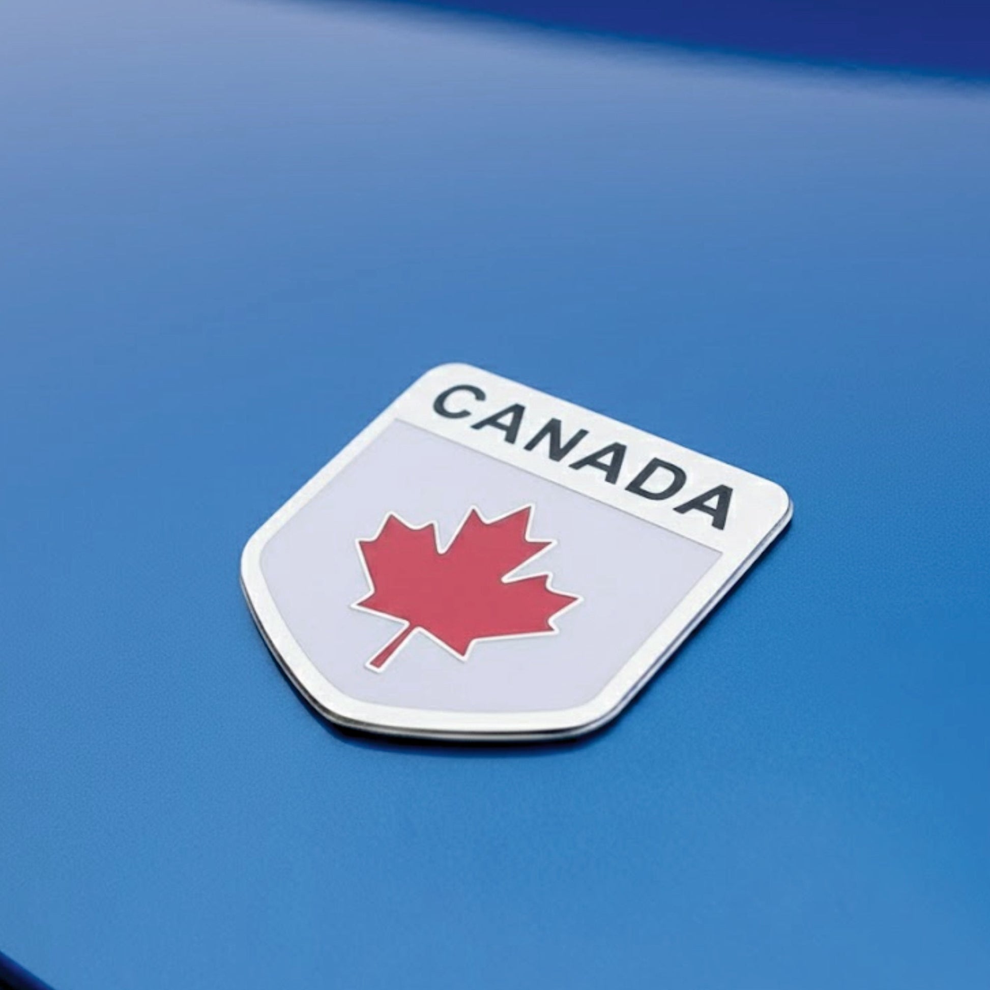 Canada Car Badge Emblem | 5cm x 5cm | All Vehicle Exterior Decorative Logo, Self - Adhesive - STICKER_CANADA_RED_L