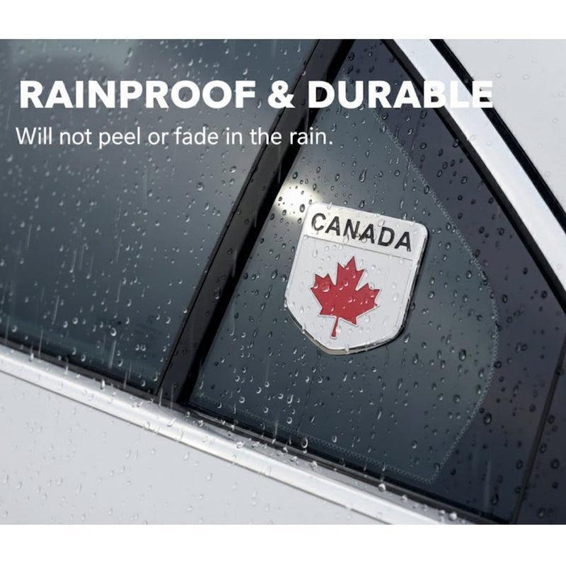 Canada Car Badge Emblem | 5cm x 5cm | All Vehicle Exterior Decorative Logo, Self - Adhesive - STICKER_CANADA_RED_L