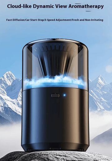 Car Air Freshener Aroma Diffuser and Humidifier With Amibent Lighting - DIFFUSER_RGB