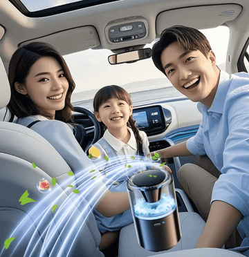 Car Air Freshener Aroma Diffuser and Humidifier With Amibent Lighting - DIFFUSER_RGB