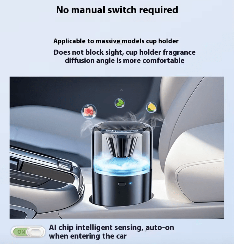 Car Air Freshener Aroma Diffuser and Humidifier With Amibent Lighting - DIFFUSER_RGB