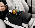 Car Armrest Box Cup Holder with LED Galaxy Light - ARMREST_CUP_LED_BLK