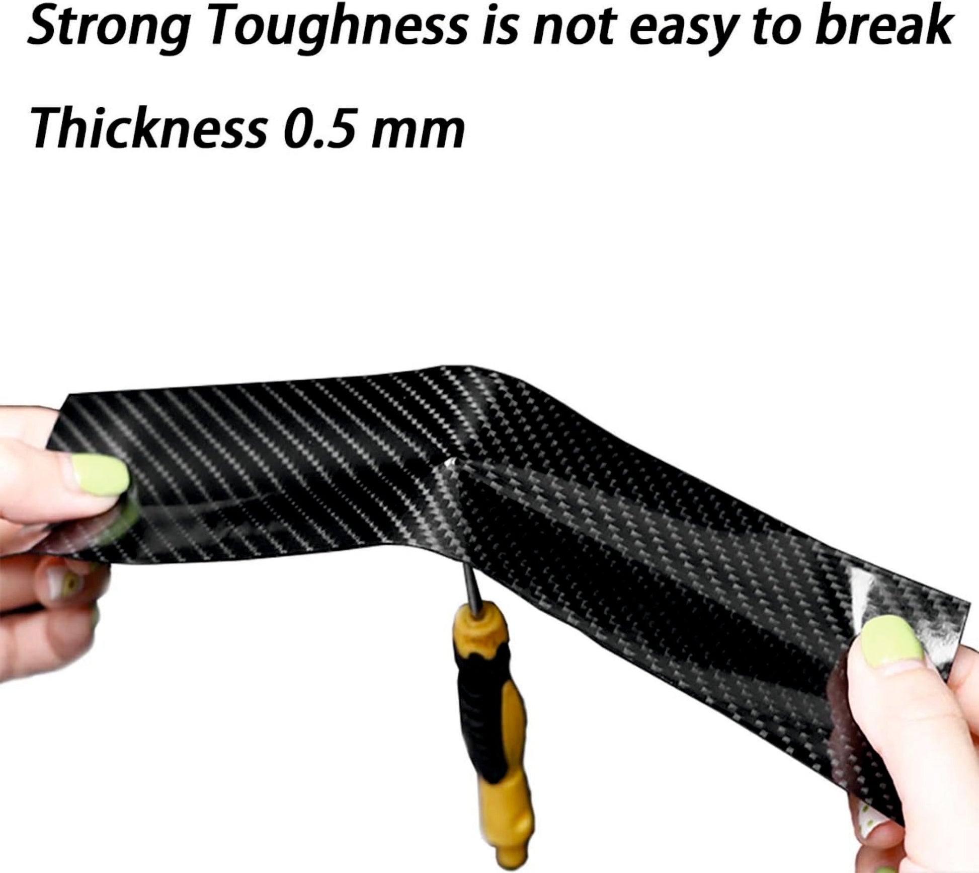 Car Door Edge Guards Door Sill Protector 5D Carbon Fiber Car Wrap Vinyl Film - CARBON_FIBER