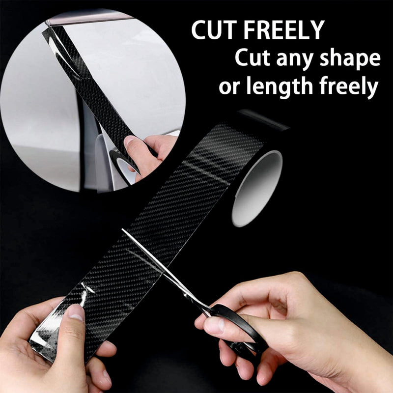 Car Door Edge Guards Door Sill Protector 5D Carbon Fiber Car Wrap Vinyl Film - CARBON_FIBER