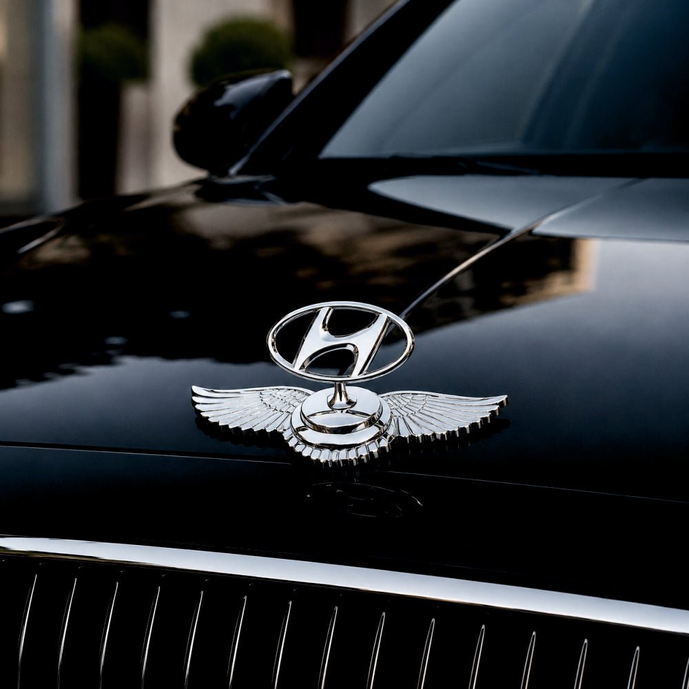 Car Front Hood 3D Metal Emblem Logo -SP_HYUNDAI_WING_LOGO