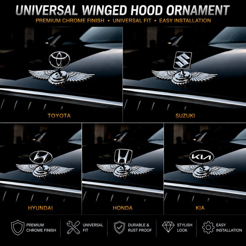 Car Front Hood 3D Metal Emblem Logo -SP_KIA_WING_LOGO