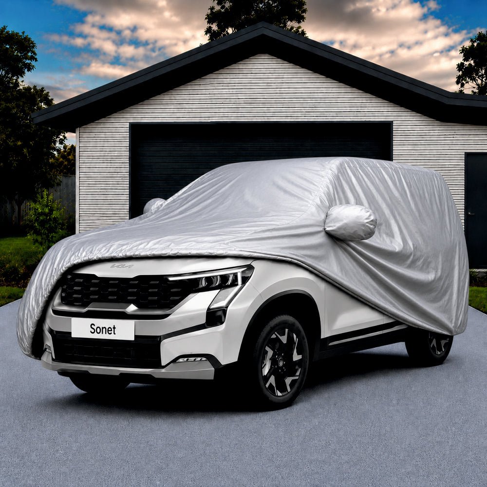 Car Full Body Cover for Kia Sonet -COVER_SONET_A10_SLVR