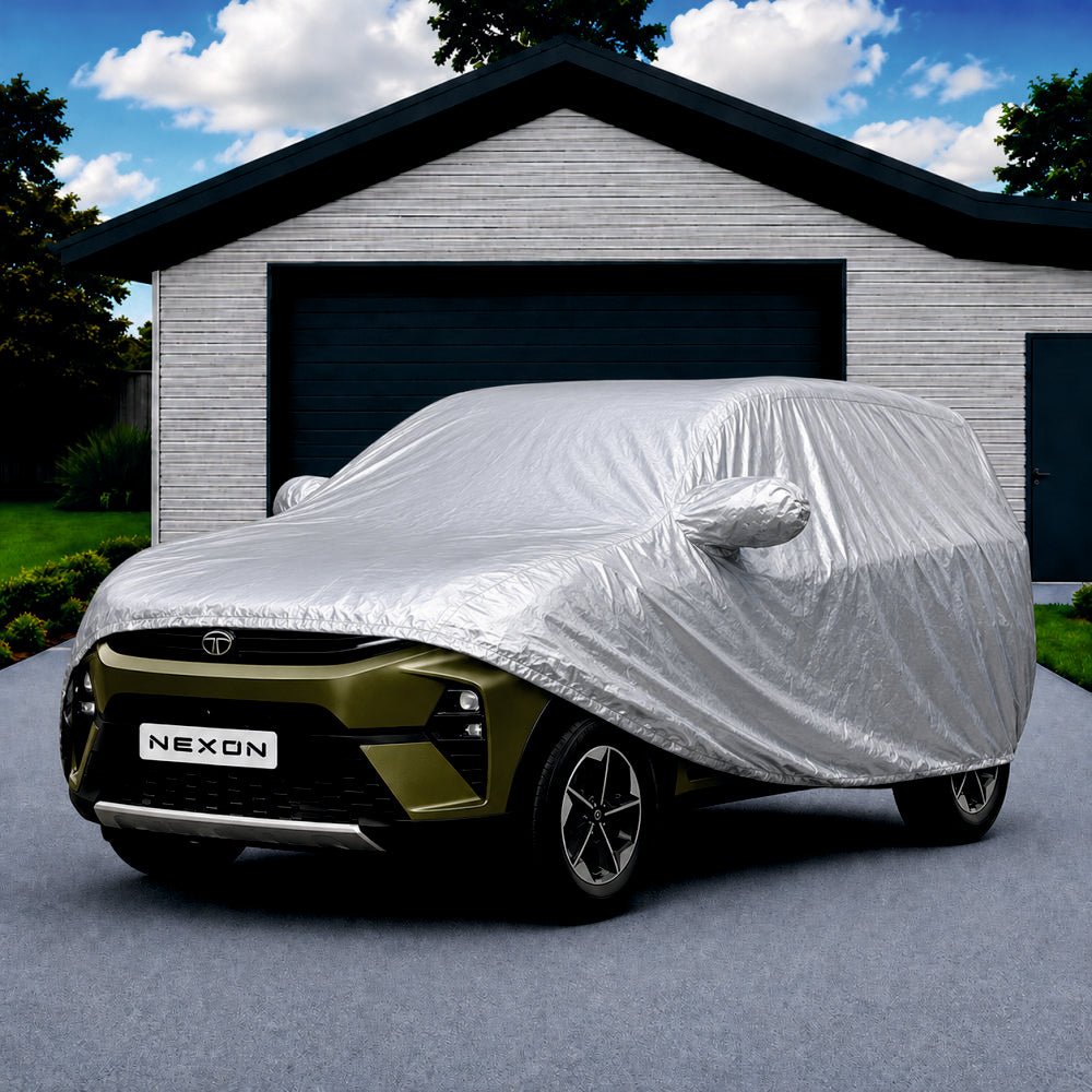 Car Full Body Cover for Tata Nexon -COVER_NEXON_A10_SLVR