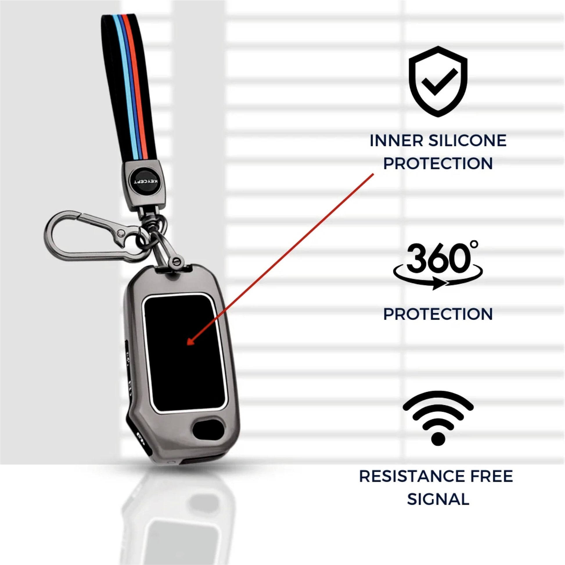 Car Metal Shape Key Cover For Kia Cars - KIA_KEYCOVER_D1