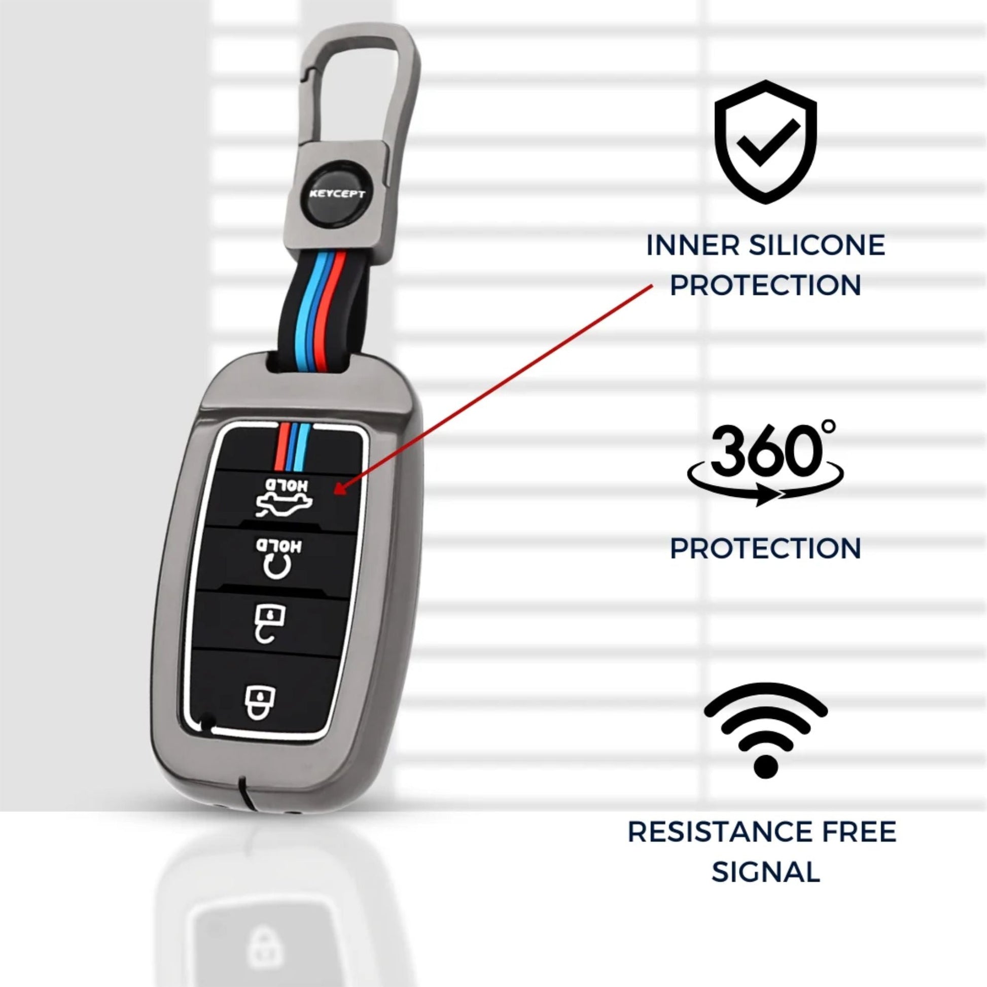 Car Metal Shape Key Cover For Kia Cars - KIA_KEYCOVER_D1